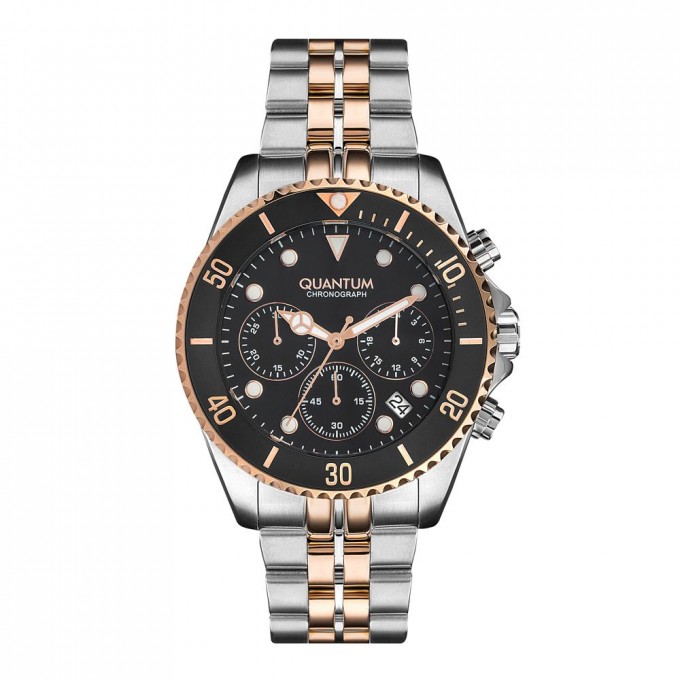 Наручные часы мужские QUANTUM серебристые/золотистые PWG930.550