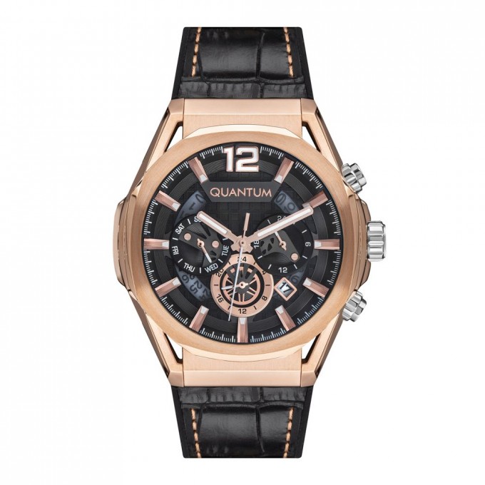 Наручные часы мужские QUANTUM коричневые PWG970.451